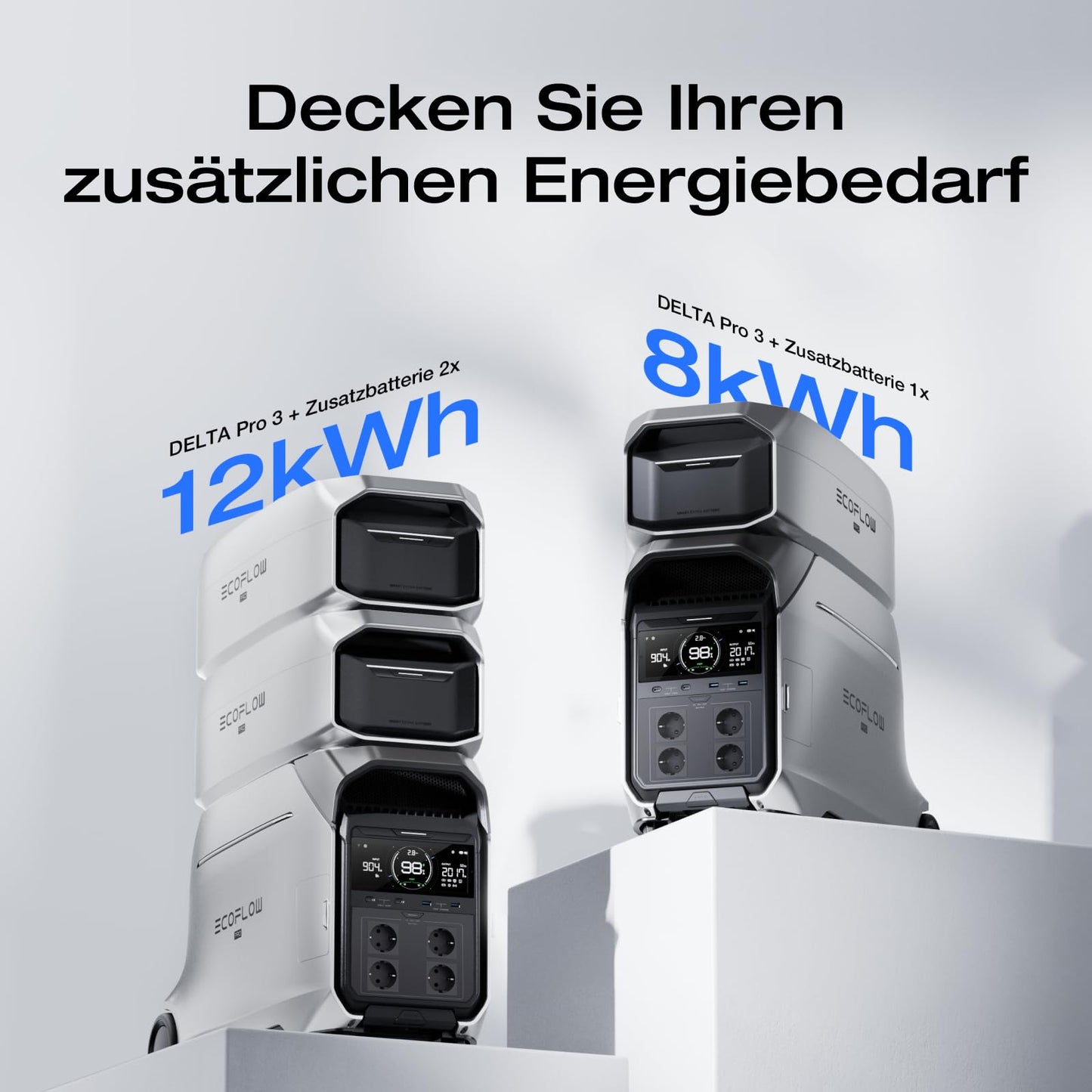 EF ECOFLOW DELTA Pro 3 Zusatzbatterie 4096Wh LiFePO4, erweiterbares Energie-Backup für Zuhause, Camping & Notstrom