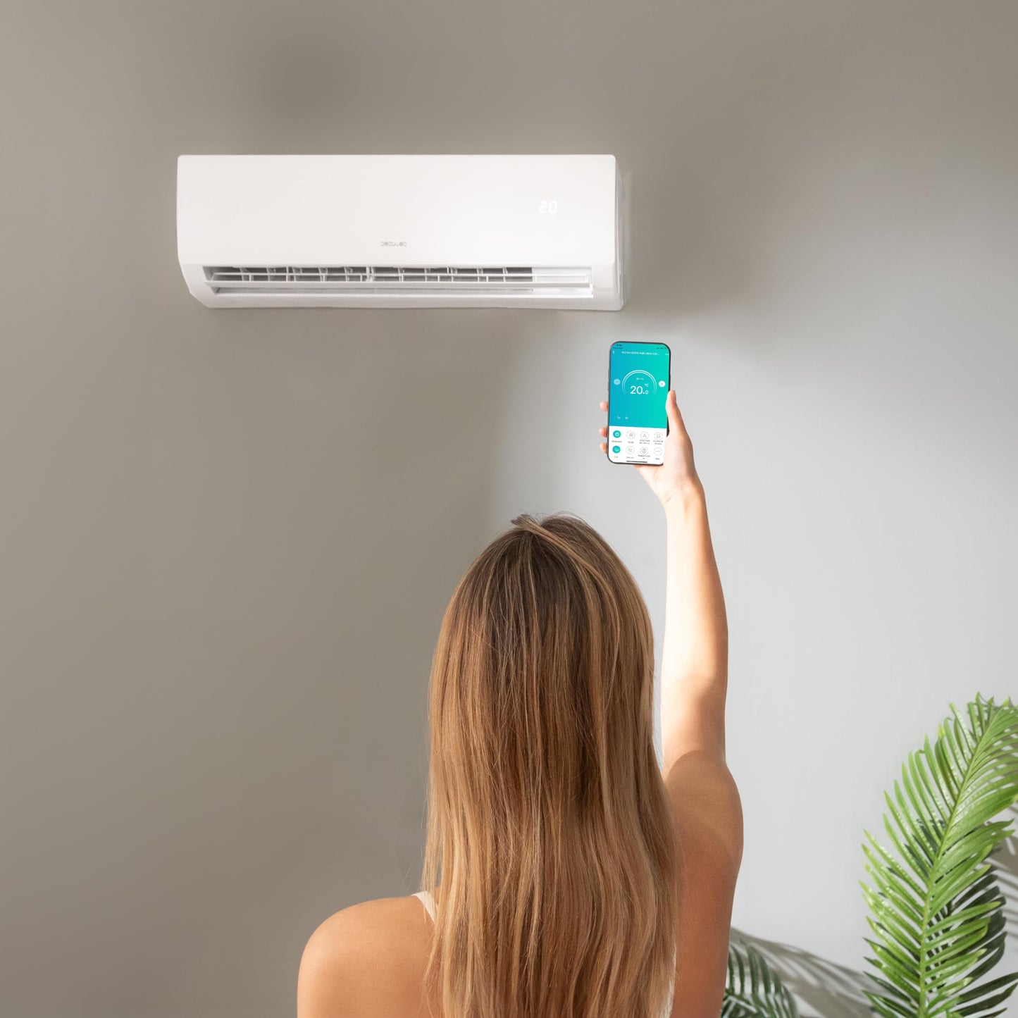 Cecotec EnergySilence 12000 AirClima, 12000 BTU, Wärmepumpe, LED-Anzeige, Fernbedienung, 5 Modi, 24 h Timer, 62 dB, Energieklasse A++