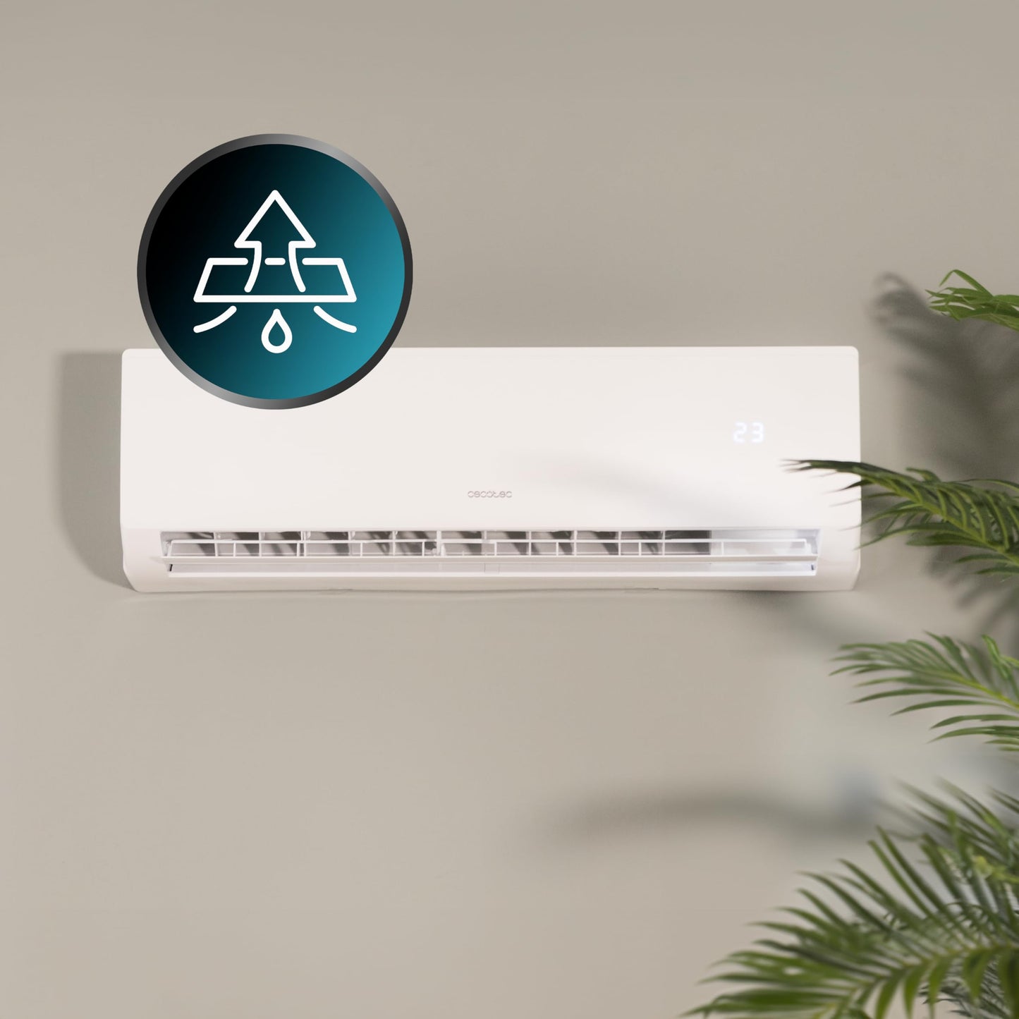 Cecotec EnergySilence 12000 AirClima, 12000 BTU, Wärmepumpe, LED-Anzeige, Fernbedienung, 5 Modi, 24 h Timer, 62 dB, Energieklasse A++
