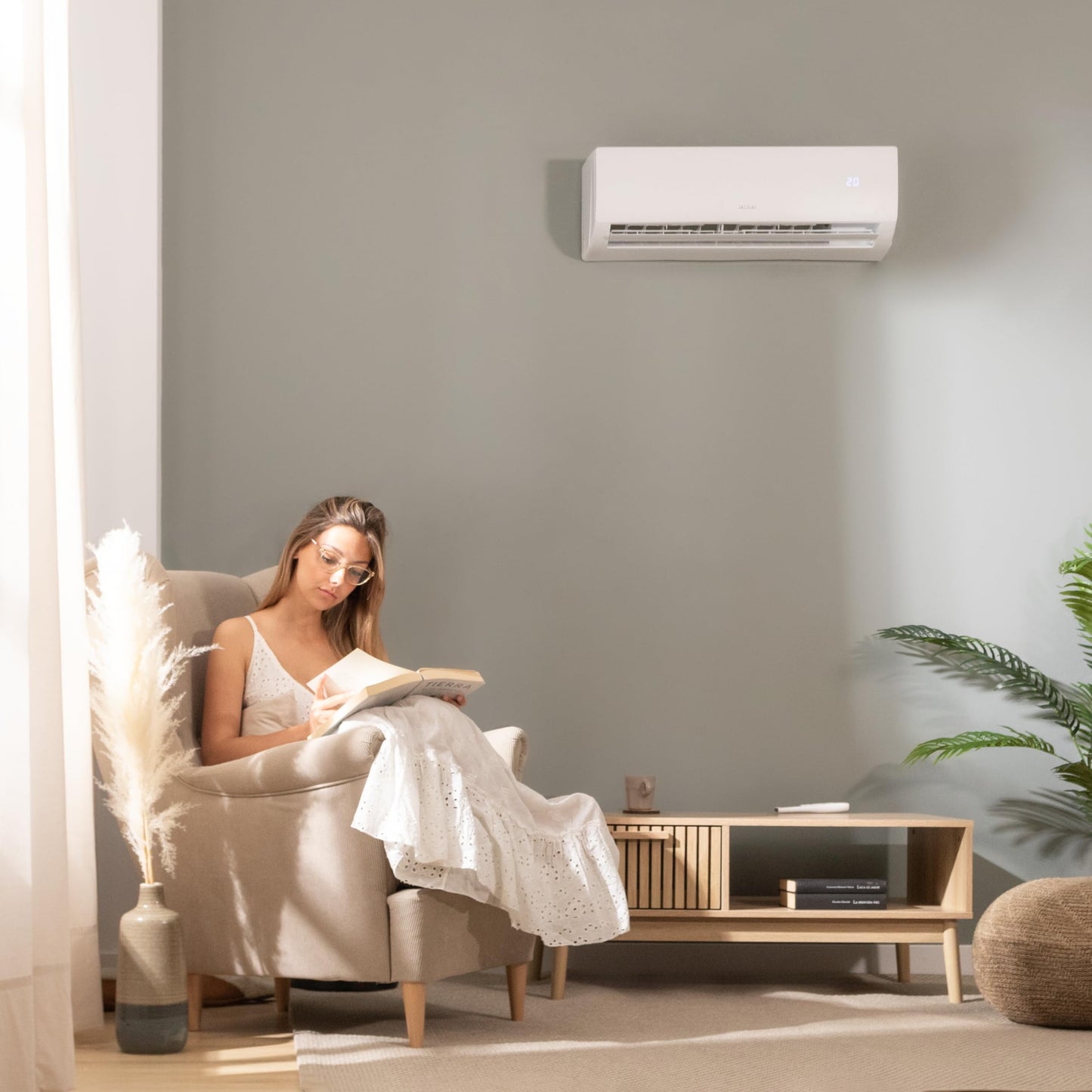 Cecotec EnergySilence 12000 AirClima, 12000 BTU, Wärmepumpe, LED-Anzeige, Fernbedienung, 5 Modi, 24 h Timer, 62 dB, Energieklasse A++