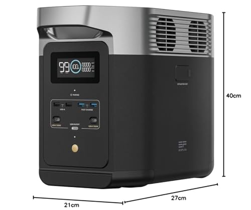 EF ECOFLOW DELTA 2 Powerstation 1024Wh, erweiterbar bis 3kWh, Camping & Wohnmobile, generalüberholt, unbenutzt