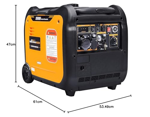 maXpeedingrods 5500W Inverter Stromerzeuger, Benzin, leise, 7,4PS, mit Fernbedienung, 230V & USB, Notstrom & Baustelle