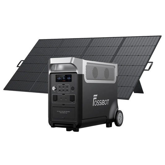 FOSSIBOT F3600 Pro Powerstation mit 420W Solarpanel, 3840Wh LiFePO4 Tragbare Solargenerator 3600W AC Output Erweiterbar 3.8-11.5 kWh, Power Station für Zuhause, Camping, Wohnmobil