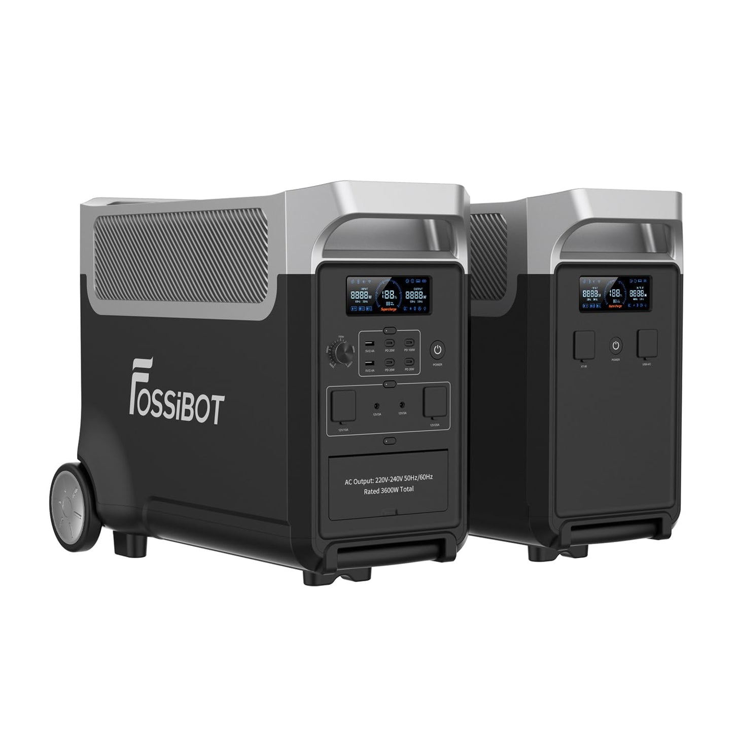 FOSSiBOT F3600 Pro Powerstation mit FB3840 Erweiterungsakku 7,68 kWh