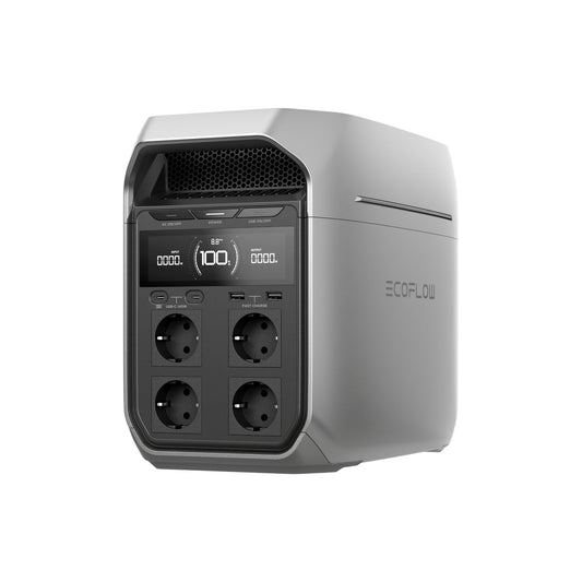 EF ECOFLOW DELTA 3 Plus Powerstation 1024Wh LiFePO4, 1800W/3600W, Camping & Notstrom, generalüberholt, unbenutzt
