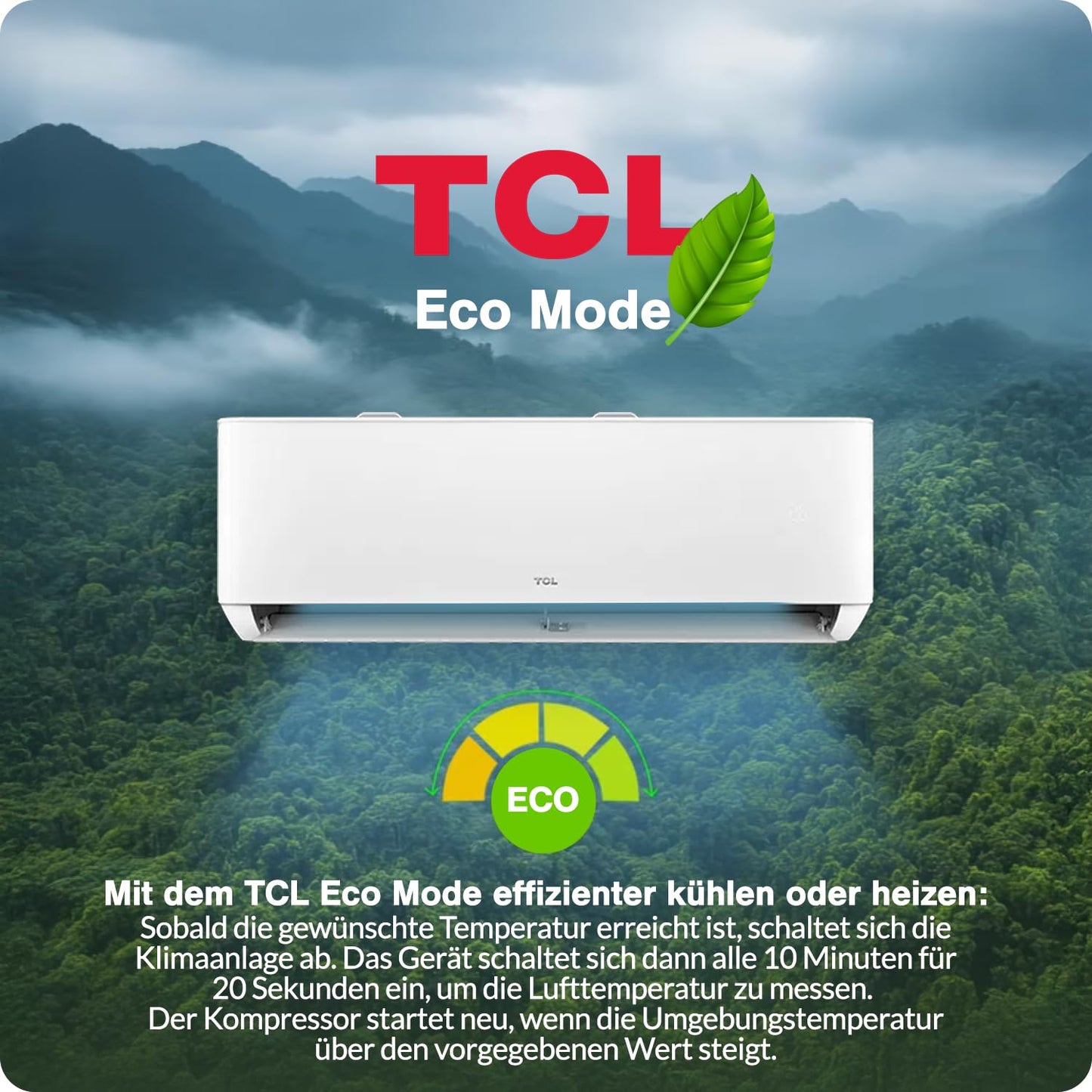 Split Klimaanlage TCL T-PRO 12000BTU WLAN fähig mit Kupferleitung (TAC-12CHSD/TPG11)