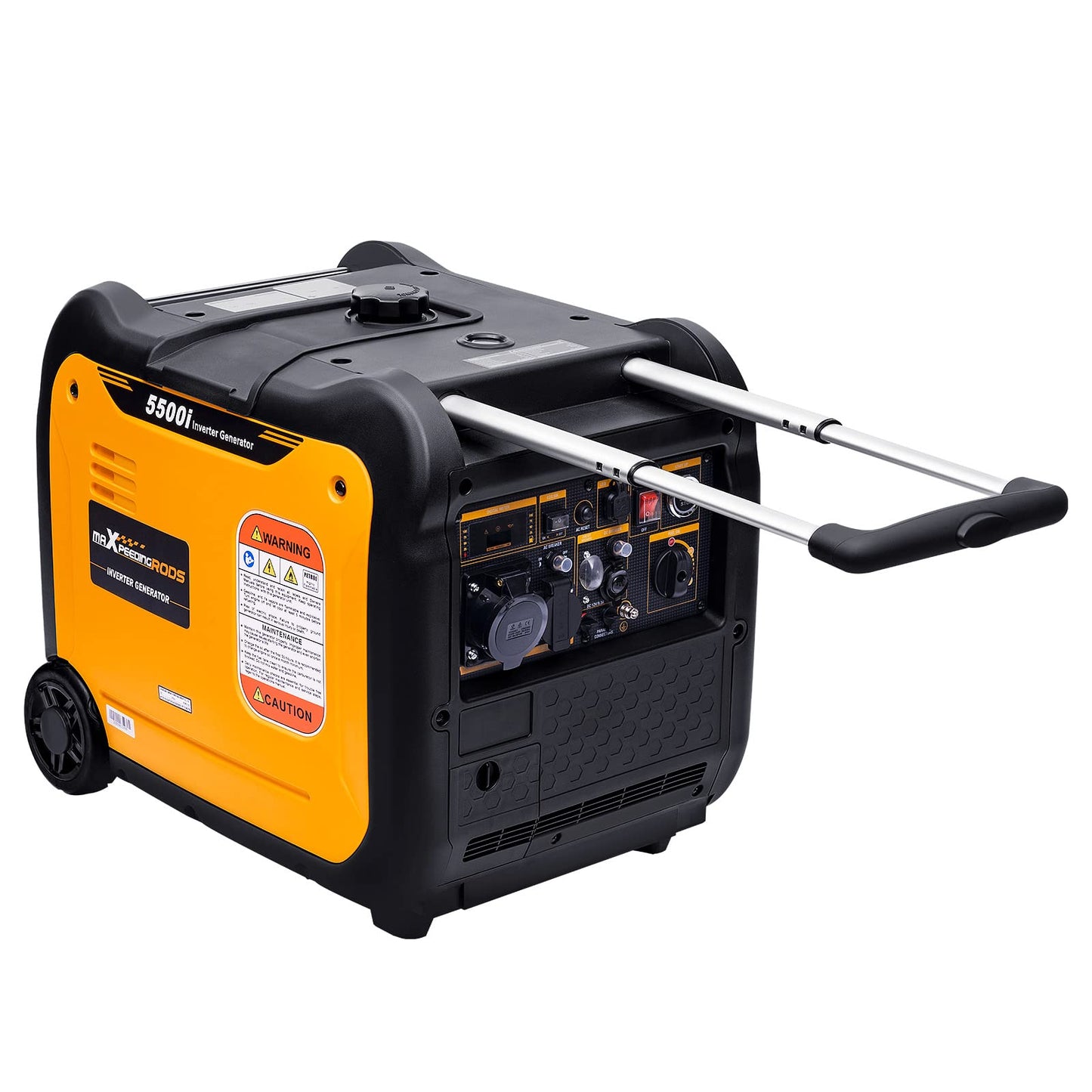 maXpeedingrods 5500W Inverter Stromerzeuger, Benzin, leise, 7,4PS, mit Fernbedienung, 230V & USB, Notstrom & Baustelle
