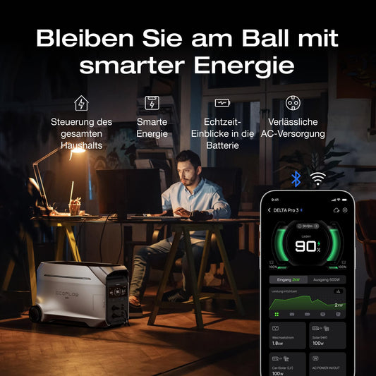 EF ECOFLOW DELTA Pro 3 Powerstation 4096Wh, 4000W, erweiterbar 12kWh, Camping & Wohnmobile, generalüberholt, unbenutzt