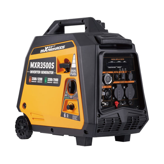 maXpeedingrods 3500W Inverter Generator, LPG/Benzin, leise, Elektrostart & Fernbedienung, tragbar für Camping & Notstrom