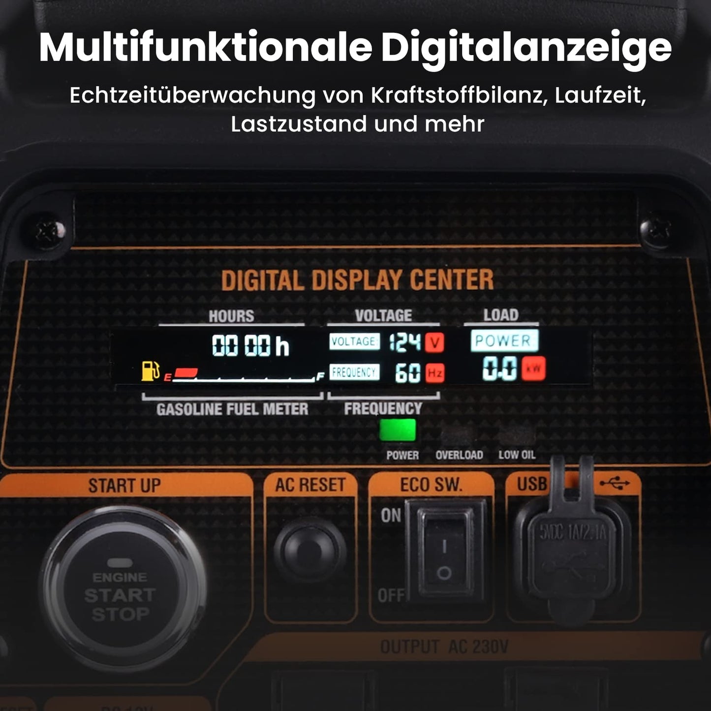 maXpeedingrods 3500W Inverter Generator, LPG/Benzin, leise, Elektrostart & Fernbedienung, tragbar für Camping & Notstrom