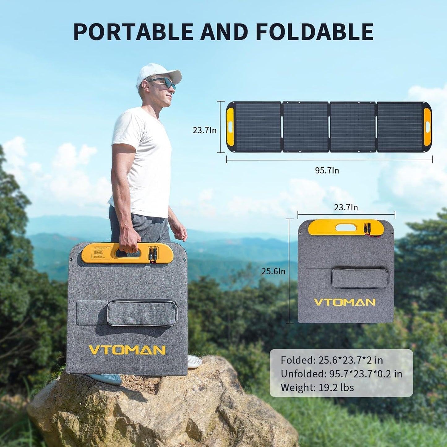VTOMAN Jump 1500X Powerstation 828Wh/1500W + 200W Solarpanel, LiFePO4, erweiterbar 2376Wh, Camping & Notstrom