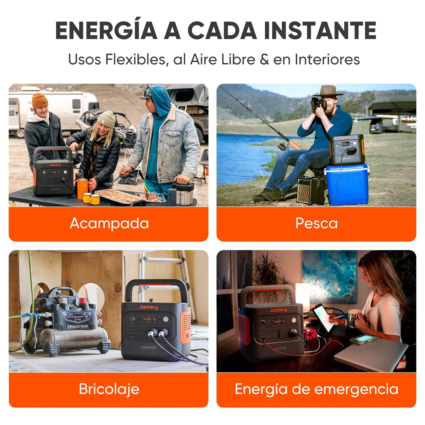 Jackery E2000 v2 Tragbare Powerstation mit 200W Solarpanel mit 5M Solarpanel Verlängerungskabel, 2042Wh Solargenerator mit 2200W Ausgang, LiFePO4 Batterie Schnellladung für Camping, Wohnmobil